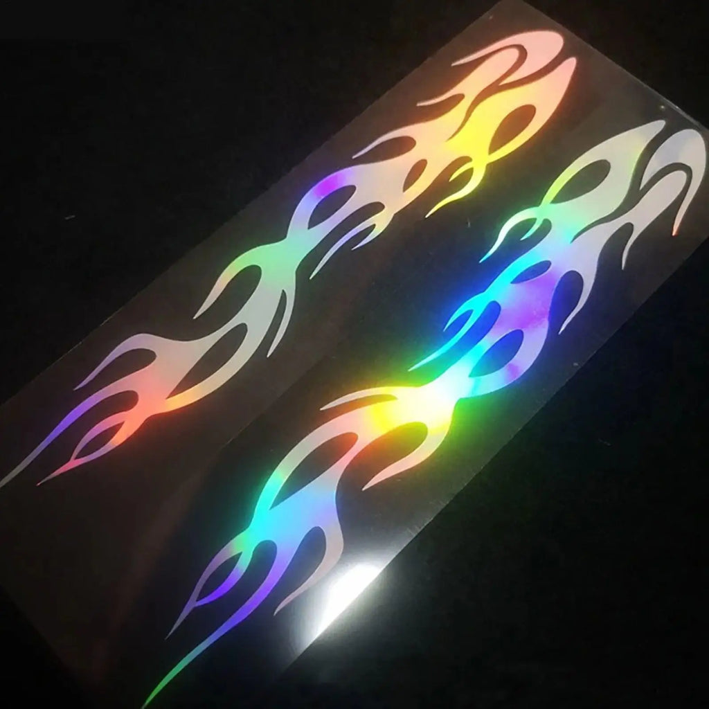 Flame Reflective Waterproof Stickers for Motorcycle & Car Motorcycle Car Decal Babs