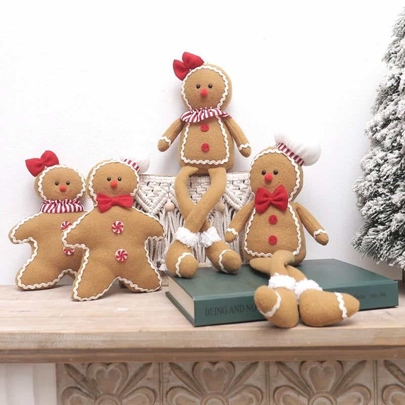 Gingerbread Man Plush Doll – Christmas Tree Hanging Ornament Christmas Plush Ornament Babs