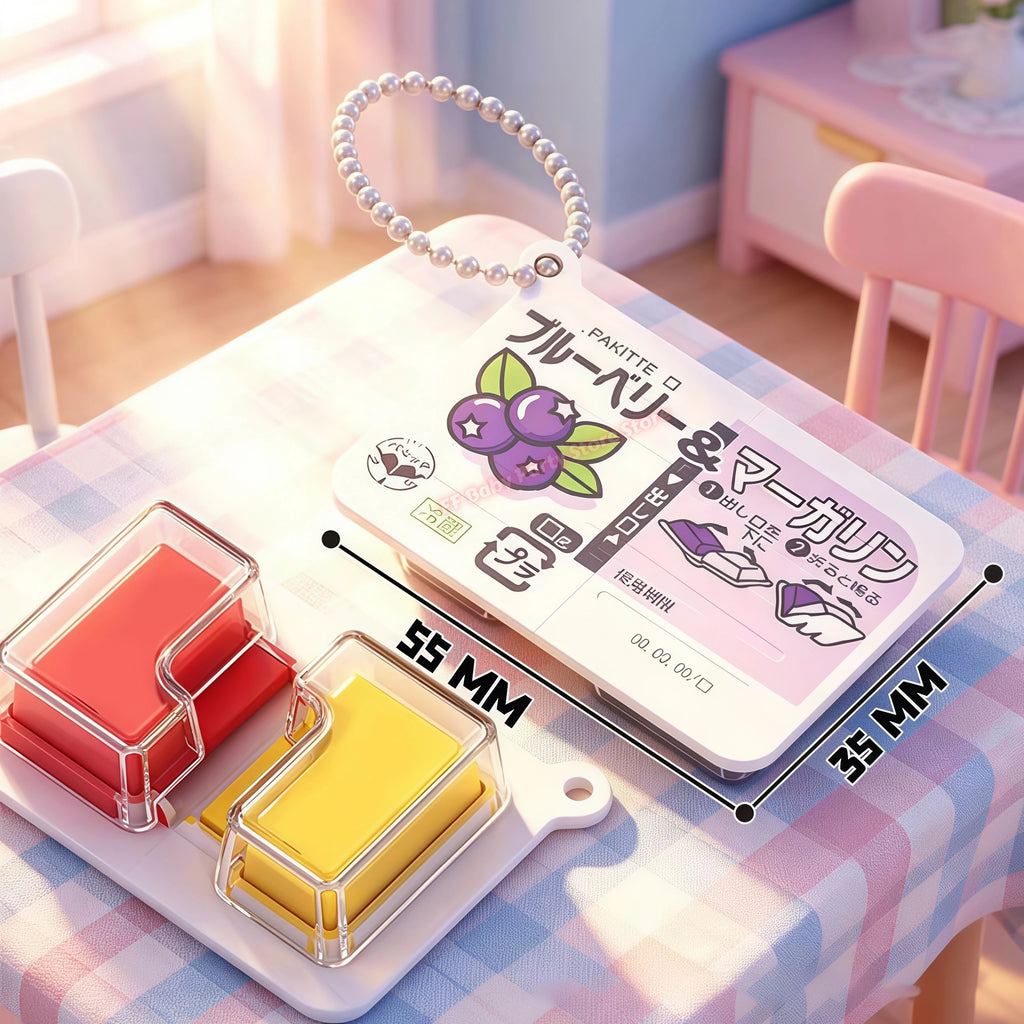 Mini Jam Snap Fidget Keychain – Food-Themed Bag Charm Gift Fidget Keychain Babs E