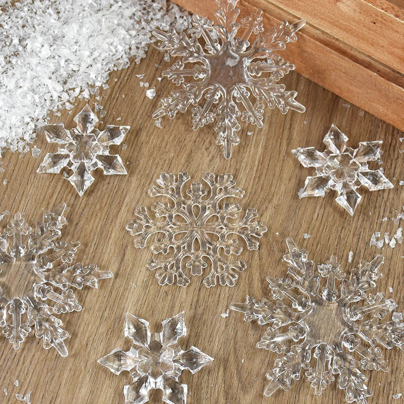 3-Pack Transparent Acrylic Snowflake Christmas Tree Ornaments Christmas Tree Ornaments Babs