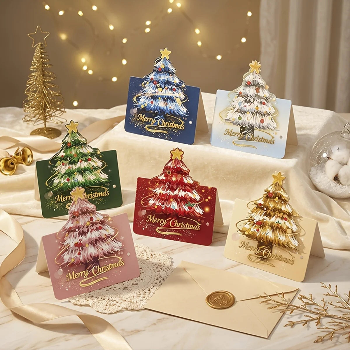 12-Pack 3D Pop-Up Christmas Cards with Envelopes – Handmade Holiday Greeting Cards Babs