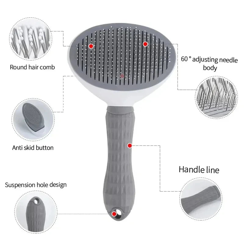 Pet Slicker Brush – Cat & Dog Hair Removal Grooming Comb Pet Grooming Brush Babs