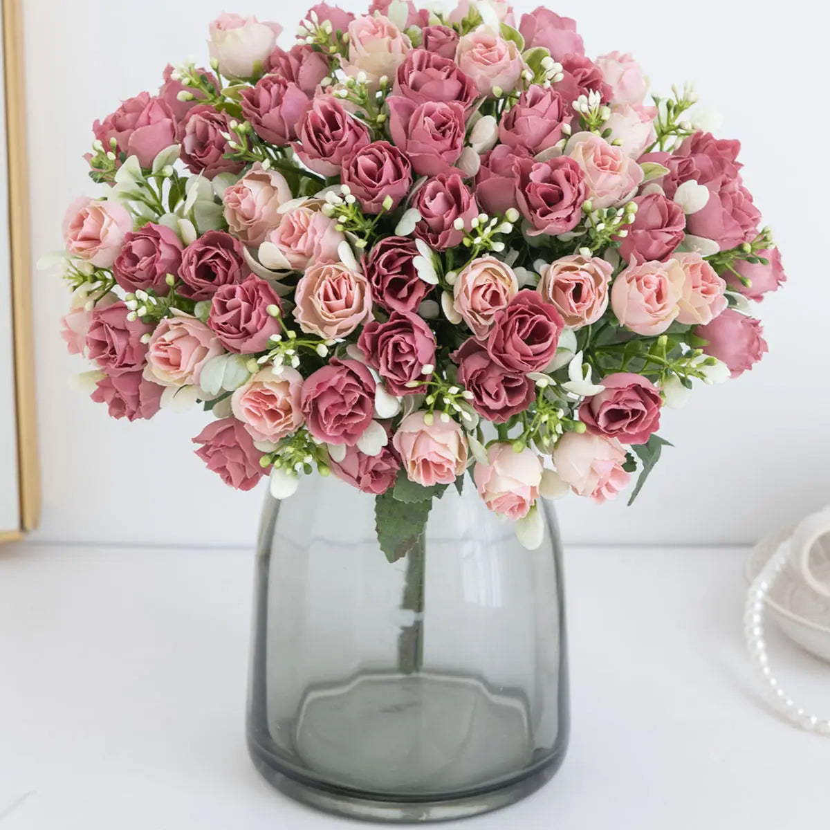 Artificial Red Silk Roses Bouquet – Wedding & Home Décor Artificial Silk Flowers Babs