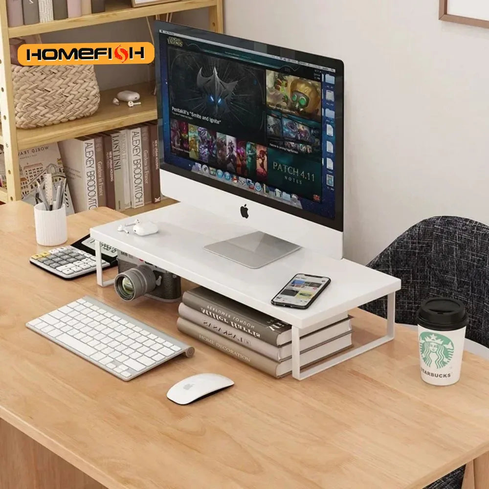Elevated Monitor Stand & Desk Storage Rack | Home Office Organizer Monitor Stand Organizer Babs
