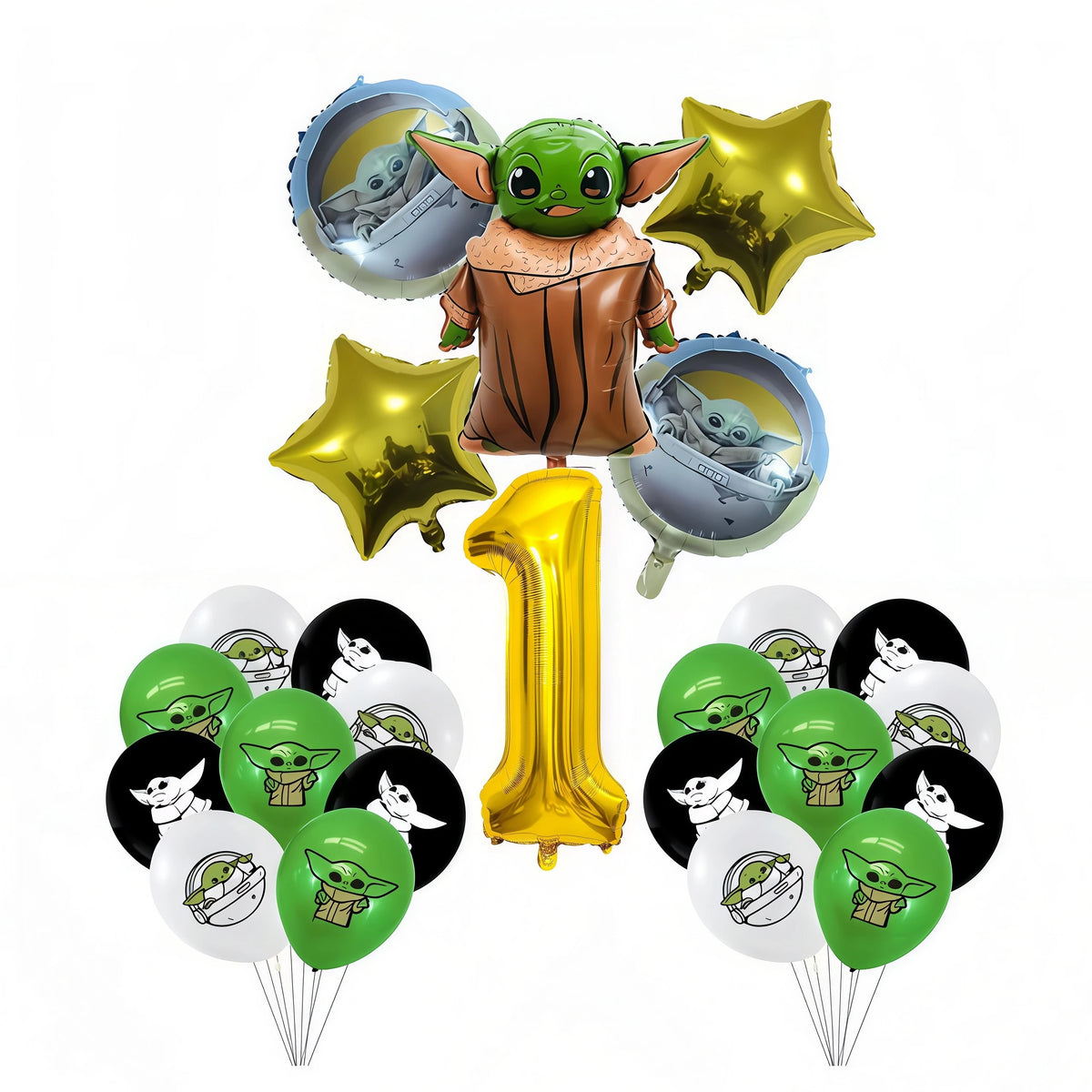 Yoda Baby Theme Birthday Party Supplies – Plates, Cups & Balloons