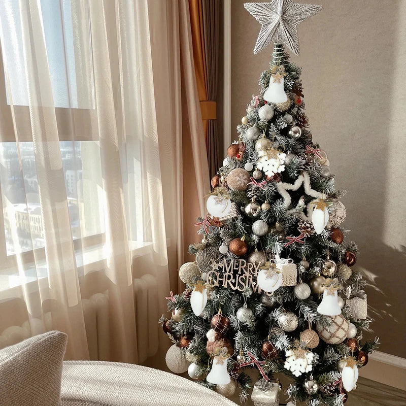 White Foam Christmas Ornaments – Snowflake & Ball Pendants Christmas Tree Ornaments Babs