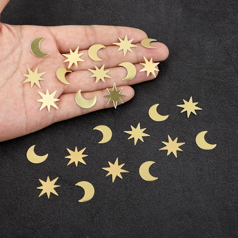 100Pcs Moon Star Paper Confetti – Eid Mubarak Ramadan Decor Party Confetti Babs