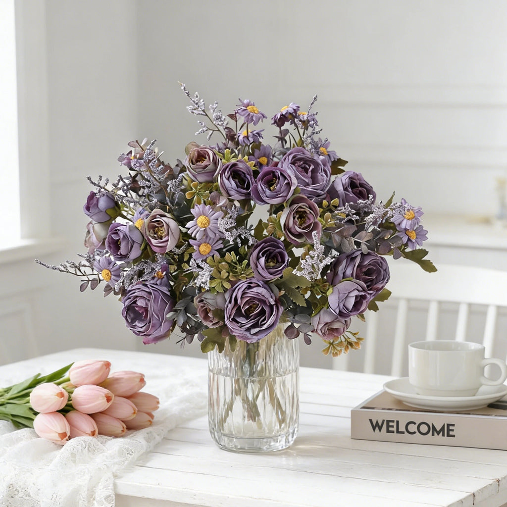 Artificial Silk Rose Bouquet for Wedding & Home Décor Artificial Silk Flowers Babs