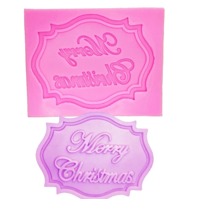Christmas Fondant Cake Silicone Mold – 3pcs Letter Mould Cake Decorating Mold Babs