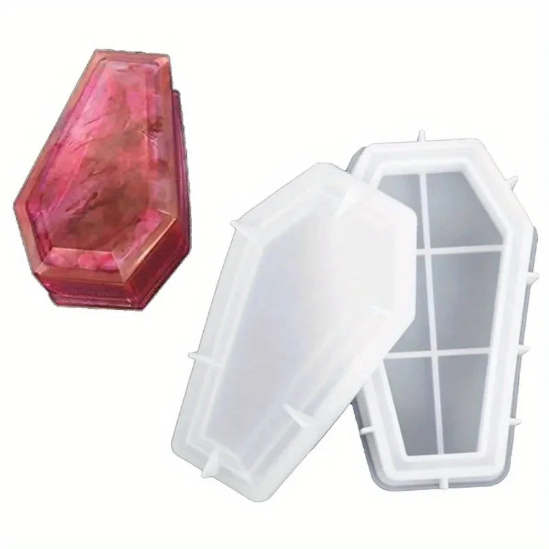 DIY Coffin Silicone Mold with Lid – Halloween Resin Craft Resin Craft Mold Babs