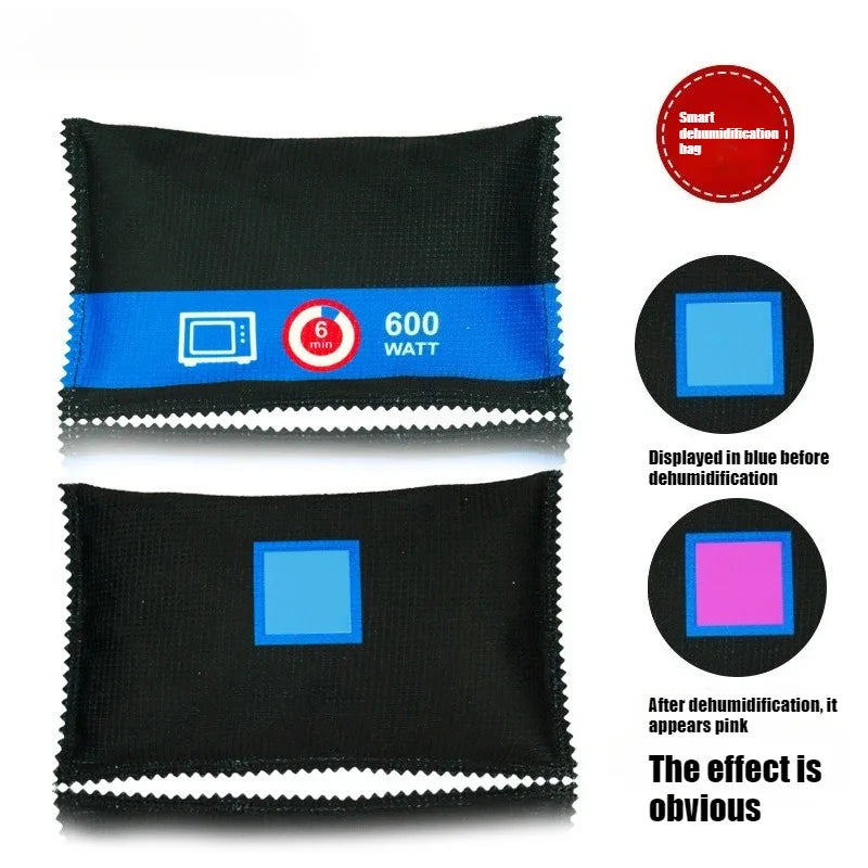 2-Pack Color Changing Silica Gel Desiccant Moisture Absorber Bags Moisture Absorber Bags Babs