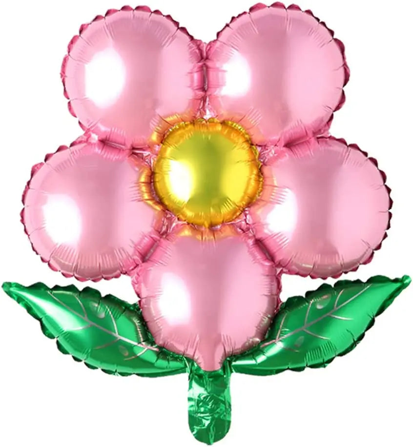 Pink Flower Foil Balloons – Daisy Chrysanthemum Party Décor Foil Party Balloons Babs