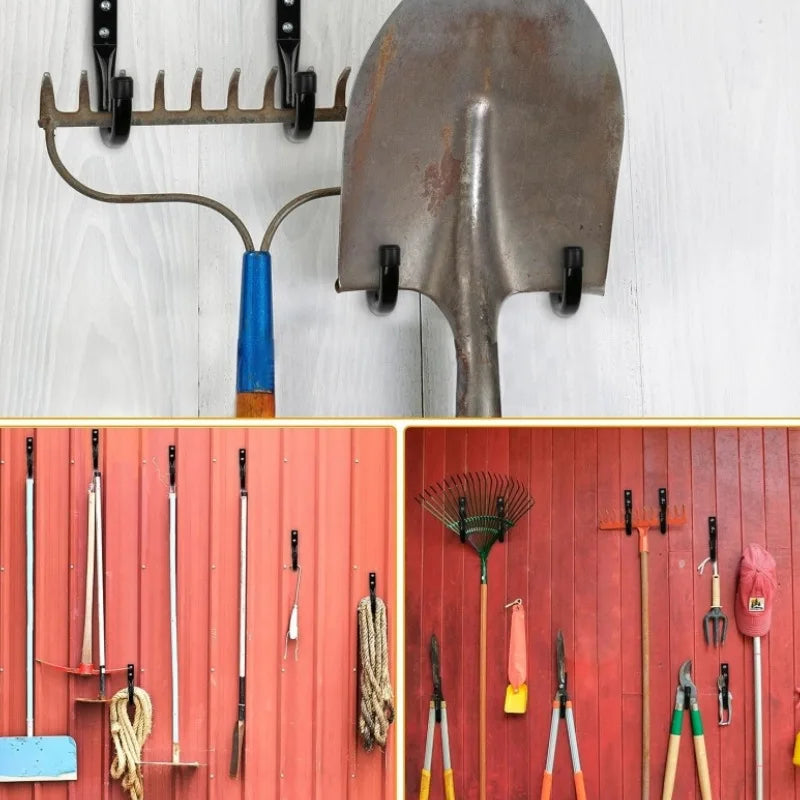 6-Pack Heavy-Duty Garage Wall J-Hooks for Tools & Cords Garage Storage Hooks Babs