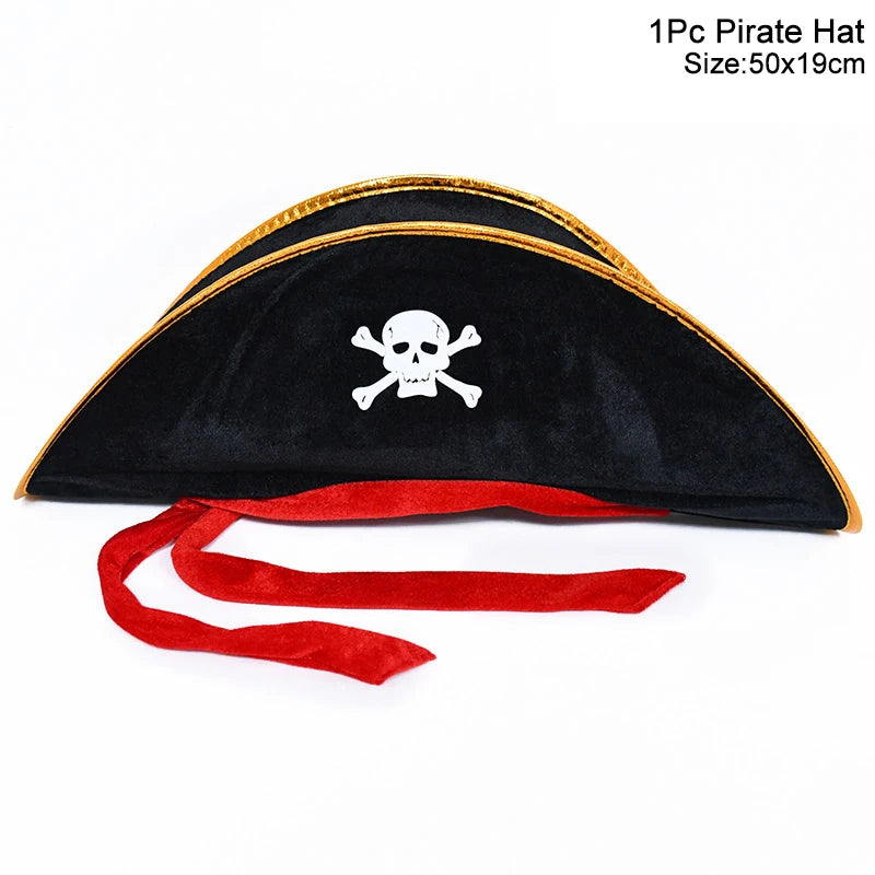 Faux Leather Pirate Captain Hat – Adult & Kids Costume Accessory Costume Hat Babs B