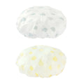 Women's Luxury Reusable Shower Cap – Eco-Friendly Bath & Swim Reusable Shower Cap Babs 2pcs-Blue Apricot