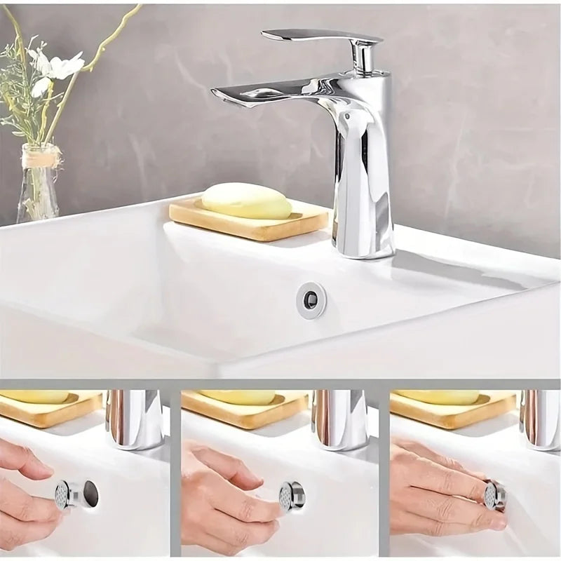 4pcs ABS Basin Sink Overflow Cover Ring & Drain Cap Replacement Overflow Cover Ring Babs