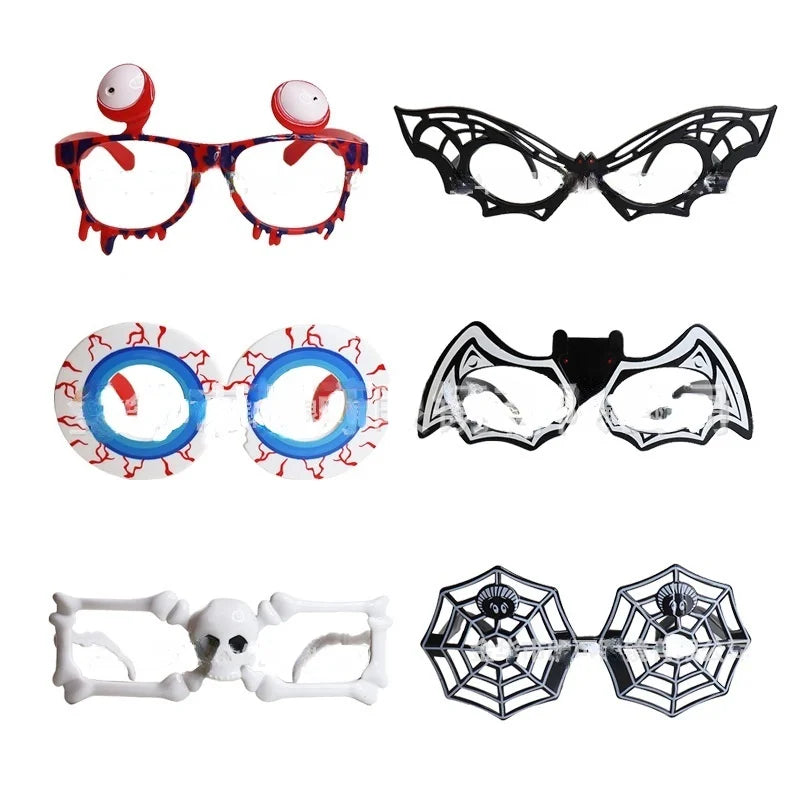 Halloween Novelty Glasses – Bat Pumpkin Spider Web Props Halloween Costume Props Babs