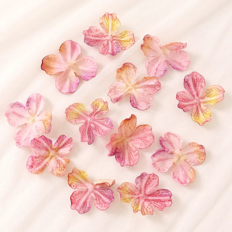 Artificial Silk Hydrangea Flower Heads – 10 or 50 Pcs Artificial Flower Heads Babs Style 1 50Pcs