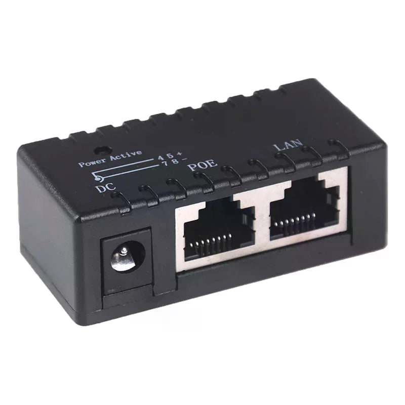 Passive PoE Injector 12V–48V for IP Camera, VoIP & Network AP PoE Network Injector Babs