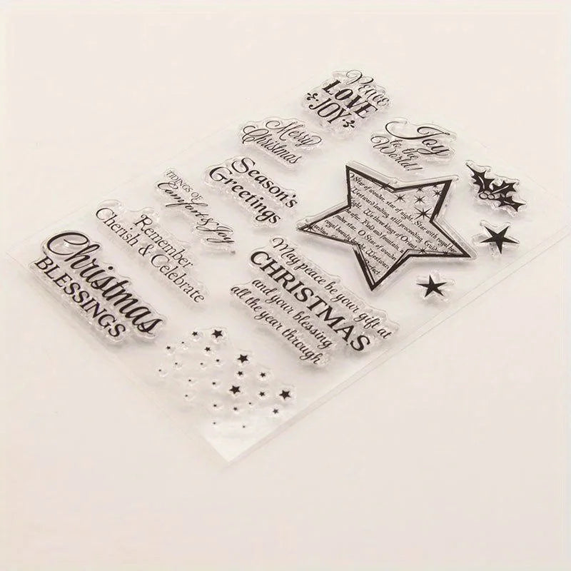 Christmas Star Clear Stamp – DIY Cards, Embossing & Scrapbook Clear Craft Stamp Babs