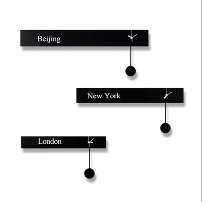 Modern Silent Wall Clock Set – Minimalist Pendulum Decor Wall Clock Set Babs