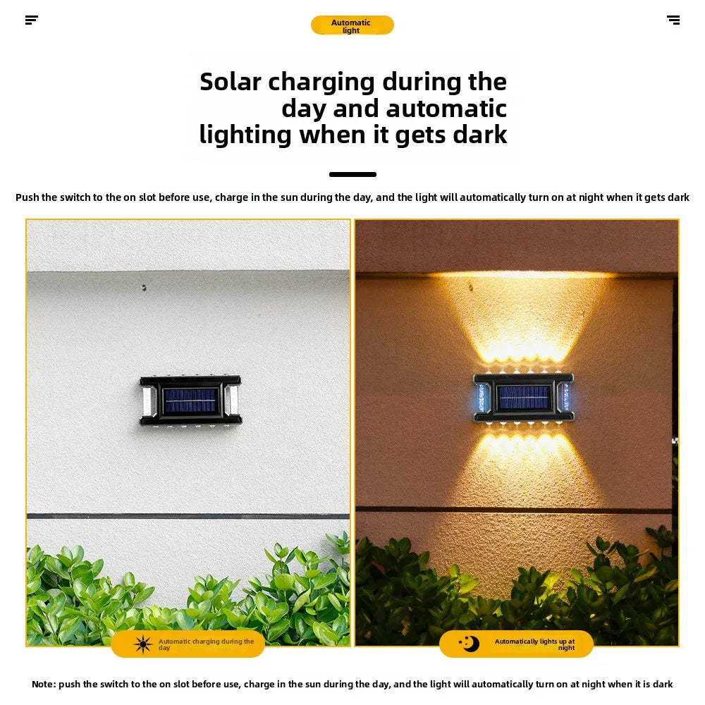 Solar Outdoor Wall Light – Rainproof Garden Landscape Lamp Solar Wall Light Babs