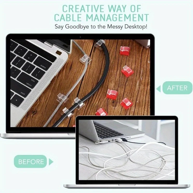 50/100pcs Cable Management Clips for Desk, Car, Wall & TV Cable Management Clips Babs