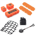 8PCS RC Crawler Decoration Kit – Luggage Net & Shovel 1/10 RC Car Accessories Babs Black NONE