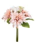 Artificial Silk Dahlia Camellia Bouquet | Wedding & Home Decor Artificial Flower Bouquet Babs Pink 2 pcs