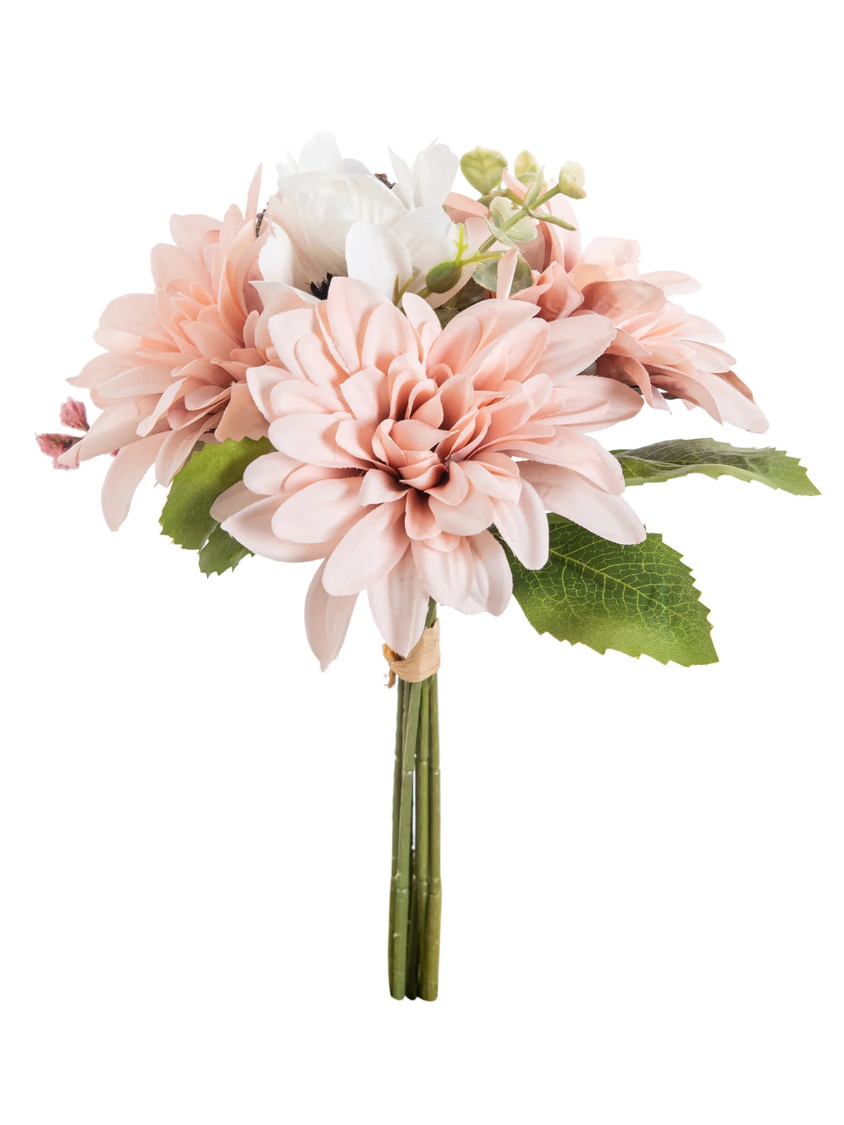 Artificial Silk Dahlia Camellia Bouquet | Wedding & Home Decor Artificial Flower Bouquet Babs Pink 2 pcs