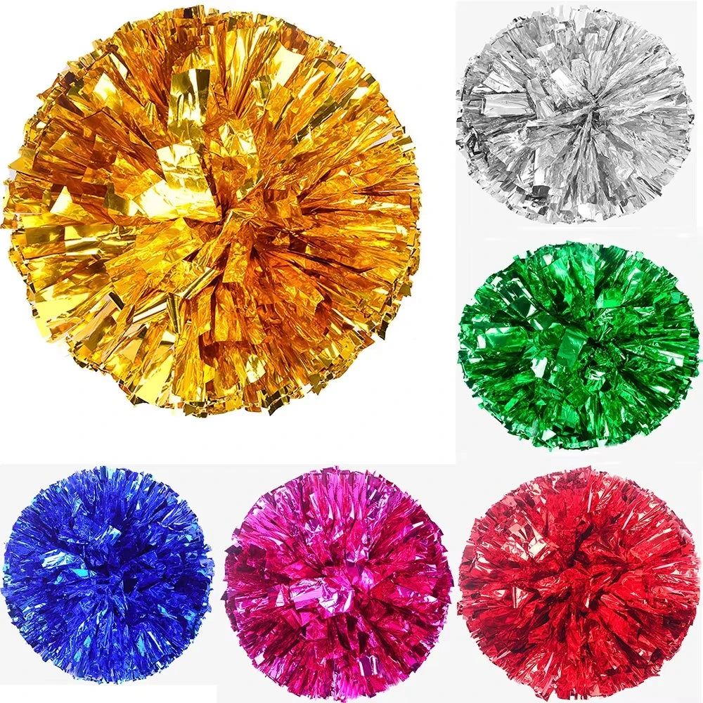 2pc Cheerleading Pompoms 11.8in – Thick Multicolor Cheer Poms Cheerleading Pompoms Babs