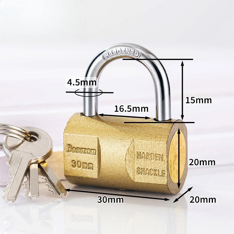Mini Anti-Theft Keyed Padlock – Cabinet, Luggage & Gate Keyed Padlock Babs HP330-3 keys
