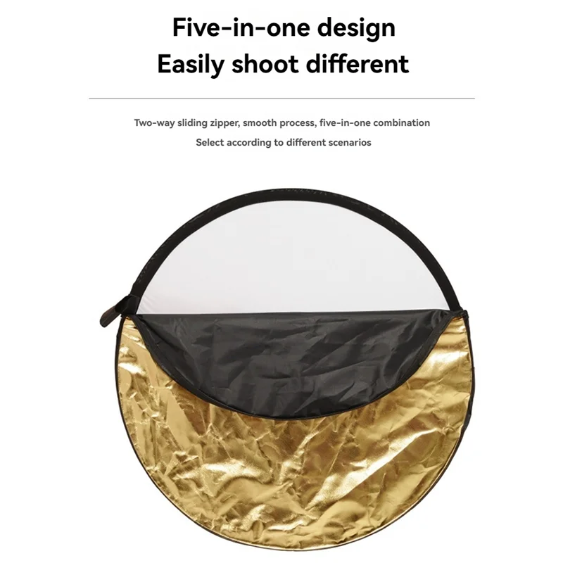 5-in-1 Foldable Round Photography Reflector | Fill Light Disc Photography Reflector Babs