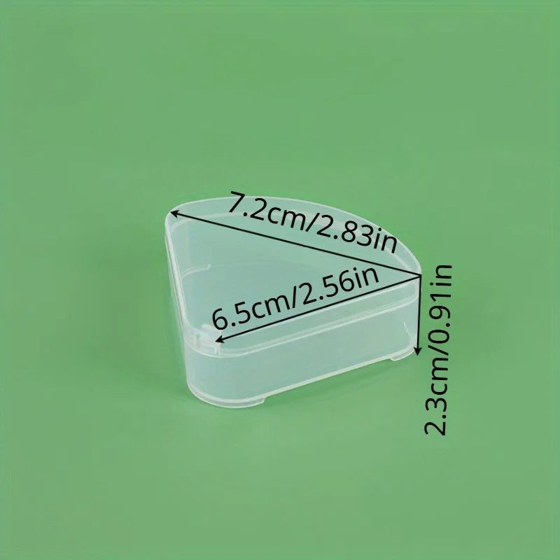 Triangle Powder Puff Storage Case – Dustproof, Transparent (5/10pc) Cosmetic Storage Case Babs