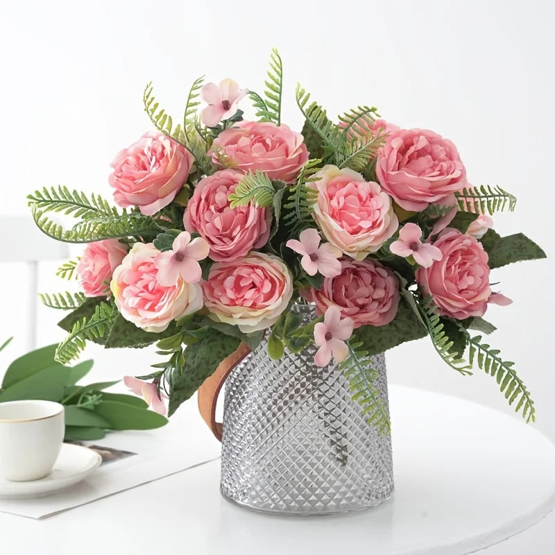 Silk Peony Wreath – Fade-Resistant Artificial Flowers 2–4 Pcs Artificial Flower Wreath Babs