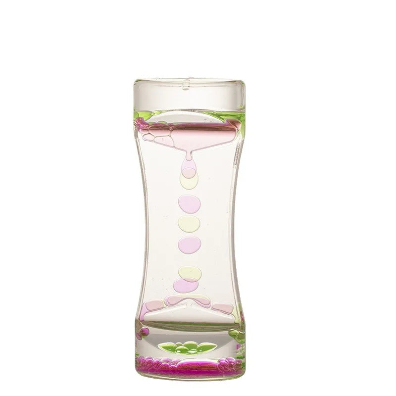 Liquid Oil Drop Hourglass Timer – Calming Desktop Decor Ornament Decorative Hourglass Babs