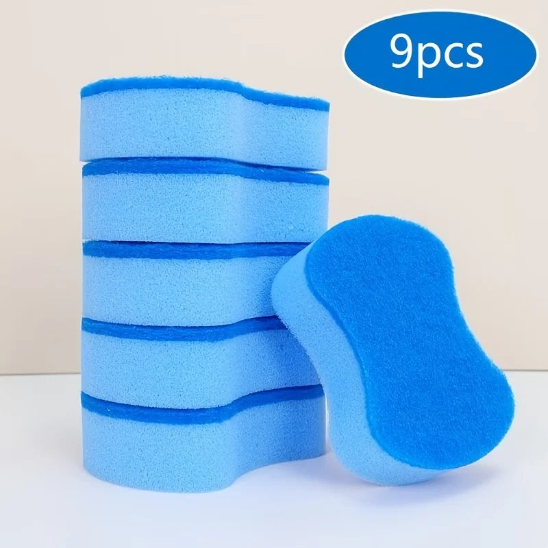 9-Pack Reusable Kitchen Cleaning Sponge Wipes – Chemical-Free Kitchen Sponge Wipes Babs blue