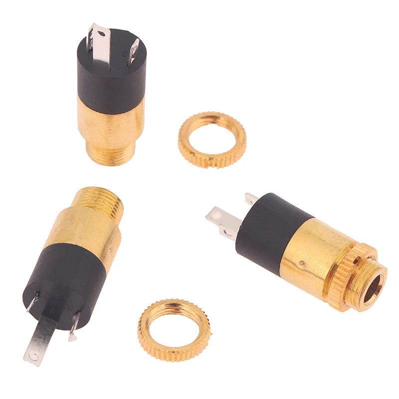 5Pcs PJ392 3.5mm Stereo Female Audio Jack Gold Plated Socket Audio Jack Connector Babs
