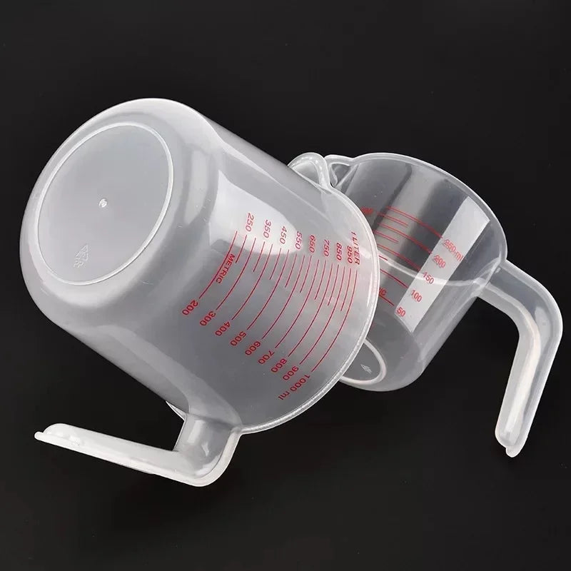 3-Piece Plastic Measuring Cups Set – 250ml, 500ml & 1000ml Measuring Cup Set Babs
