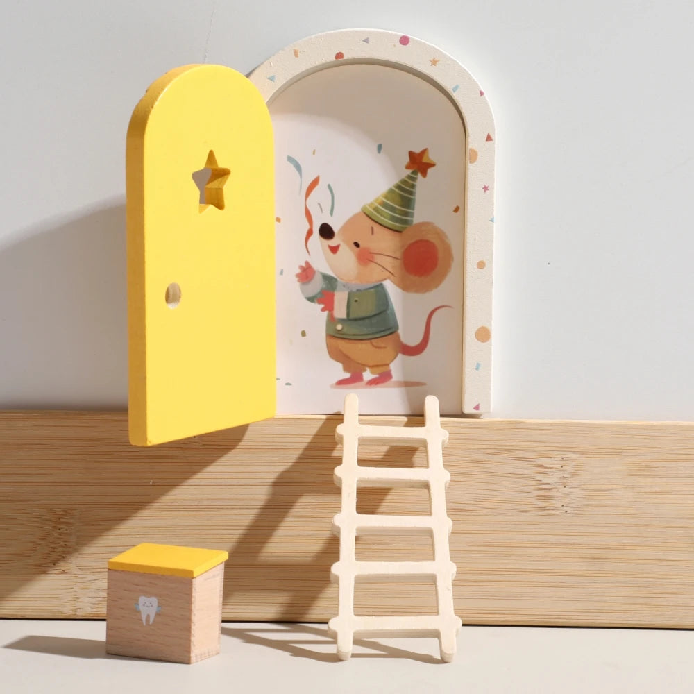 Mini Fairy Door Wooden Mouse Magic Door Garden Decor Fairy Garden Decor Babs