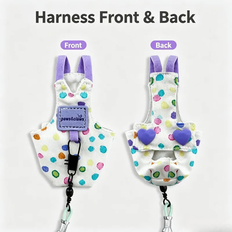 Parrot Flight Harness & Leash for Budgie & Lovebird Outdoor Bird Flight Harness Babs
