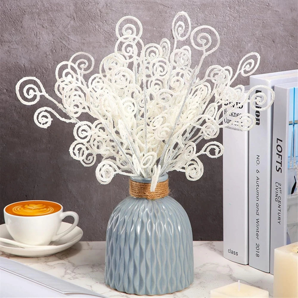 Artificial Pine Branch Garland for Christmas & Wedding Décor Artificial Pine Branches Babs WHITE 5pcs