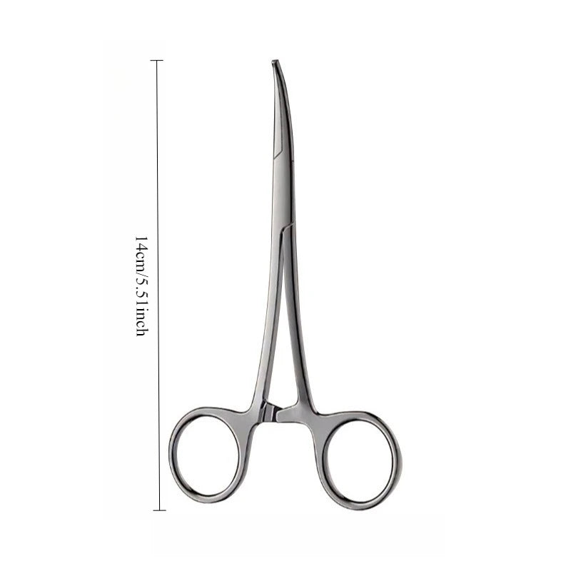 Stainless Steel Ingrown Toenail Forceps – Straight & Curved Tip Nail Care Forceps Babs WHITE