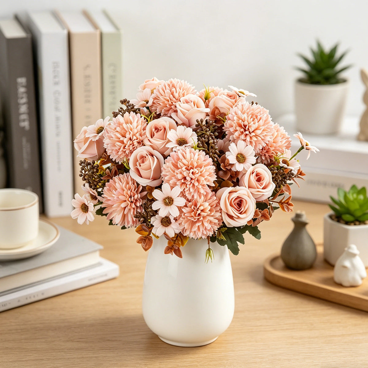 Silk Rose Artificial Flower Bouquet for Wedding & Home Décor Artificial Flower Bouquet Babs