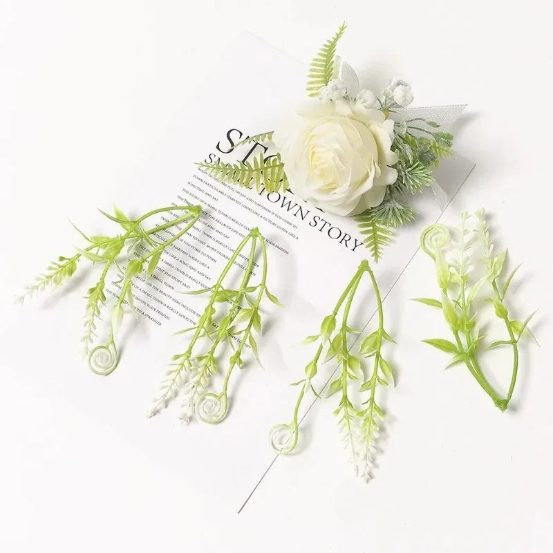 Green Artificial Silk Leaves for DIY Wedding & Party Decor 10Pc Artificial Leaf Decor Babs Olive 10Pcs