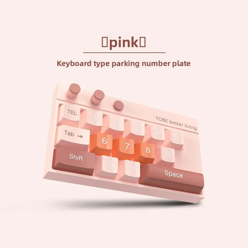 Car Temporary Parking Number Plate – Movable Digits Parking Number Plate Babs Pink
