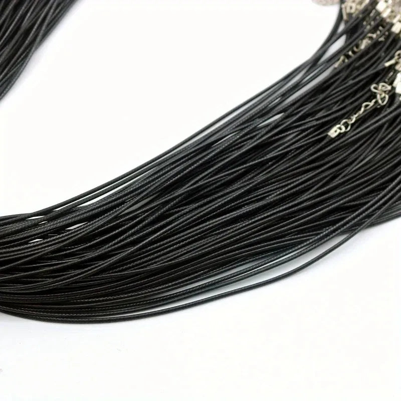20Pcs Braided Leather Rope Necklaces 45cm Lobster Clasp DIY Jewelry DIY Necklace Cord Babs