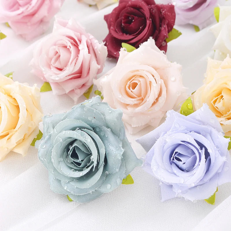 Artificial Silk Rose Flower Heads 5cm – 5/10 Pcs for DIY Décor Artificial Flower Heads Babs