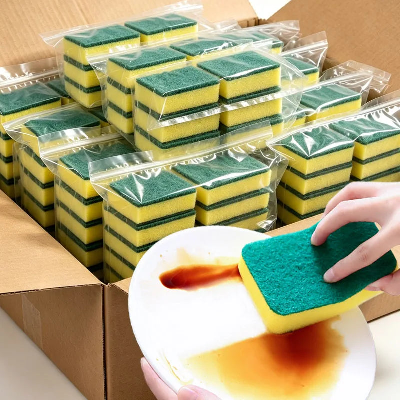 Kitchen Dishwashing Sponge & Scouring Pad Set – 1 to 100 Pcs Dishwashing Sponge Set Babs