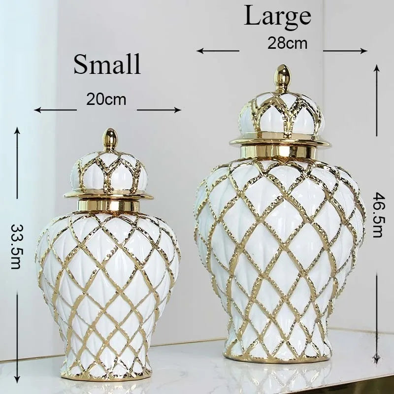 Electroplated Ceramic Vase – Luxury Ikebana Flower Decor Decorative Ceramic Vase Babs
